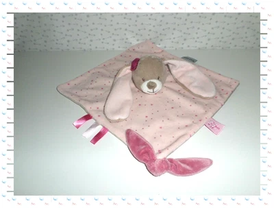 ③ - Doudou Plat Carré Nina le Lapin Rose Lili, Jade & Nina Nattou - Photo 1/2