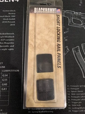 Paneles de riel BlackHawk Short Picatinney Quad Locking 1913 negros 2 paneles por paquete Foto 1 de 3