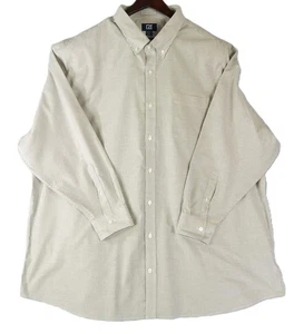 CUTTER & BUCK Shirt Men 3XB GRAY Stripe Long Sleeve Button Down Stretch NWOT - Picture 1 of 8