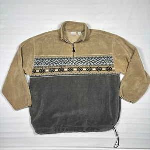 Suéter Pullover Para Hombre Grande FieldMaster Southwestern Tribal 1/4 Cremallera Polar - Imagen 1 de 6