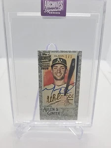 2025 Topps Archives Signature Series Matt Olson Auto 1/1 2020 Allen & Ginter - Picture 1 of 2