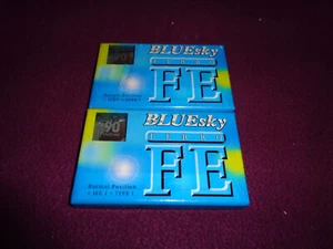 LOT 2 CASSETTES TAPE VIERGE BLUESKY FERRO FE / NORMAL POSITION IEC 1 TYPE 1 NEUF - Picture 1 of 1