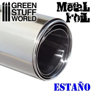 Lamina Metal Flexible Estaño 10x45cm - Modelar, Repujado, Conversiones, Dioramas - Imagen 1 de 2