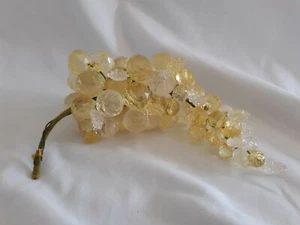 MCM GRAPE CLUSTER Ornamental Clear Acrylic posable wire Faceted Fruit Large  - Picture 1 of 7