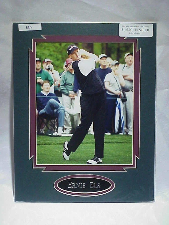 Placa de identificación y foto mate de golf ERNIE ELS 11x14 lista para enmarcar B46 Foto 1 de 1