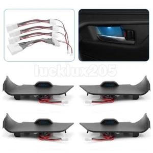 4X Door Bowl Handle LED Interior Lights Atmosphere Blue for Toyota RAV4 19-2023 - Picture 1 of 12