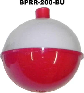 BEST RED/WHITE ROUND PLASTIC FLOATS - 4- 2in nip new fishing bobber - Picture 1 of 1