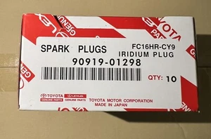 Genuine Toyota Prius Spark Plugs Denso (TT) 90919-01298 ZVW50 ZVW52 2016 - x10 - Picture 1 of 7