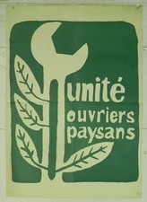  UNITE' OUVRIERS PAYSANS   MANIFESTO maggio francese