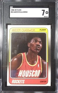 1988-89 Fleer Basketball [Base] #53 Hakeem Olajuwon the Dream HOU HOF NM SGC 7 - Bild 1 von 12