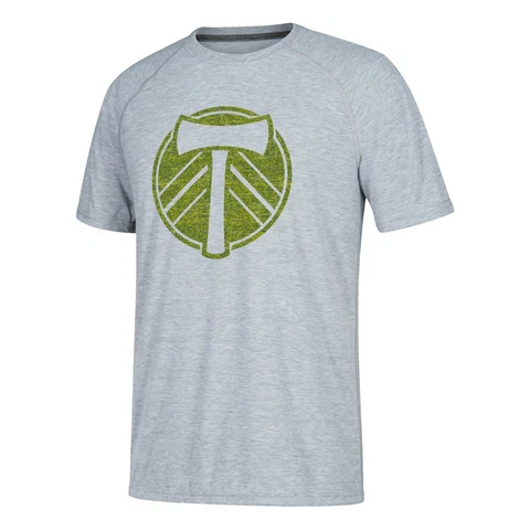Portland Timbers MLS Adidas Men's Grey "Fabrication" Climalite T-Shirt Cover