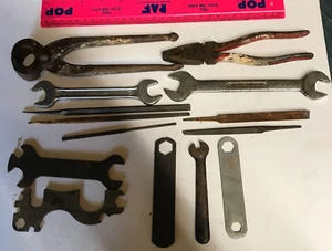 Vintage Engineering Craftsman's Tools - Group of Spanners, Files & Plyers - Picture 1 of 5