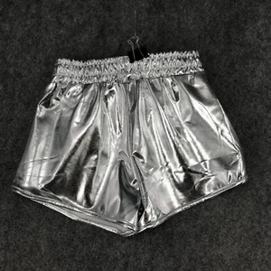 Sugarretty Shorts Girls 9-10 Youth Silver Lame Metallic Party Casual Pull On - Picture 1 of 13