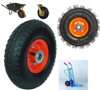 RUOTA IN GOMMA PER CARIOLA CARRELLO CON CUSCINETTO 300 LB 136 KG 4.10 /3.50 - 4 - Immagine 1 di 3