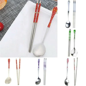 Stainless steel spoon+chopsticks set tableware gift box set gift - Picture 1 of 13