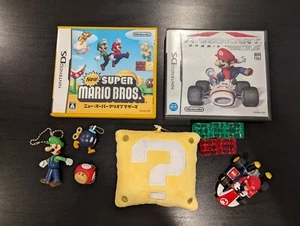Mario Lot (Japanese Versions) Nintendo DS - Mario Kart / Super Mario Bros + Toys - Picture 1 of 6