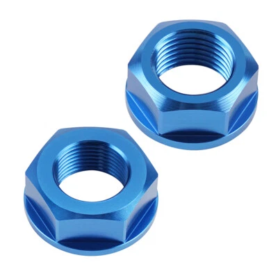 CNC Front Axle Nut Rear Rim Wheel Lock Nuts For Yamaha YZ125 YZ250 2005-2021 - Image 1 of 4