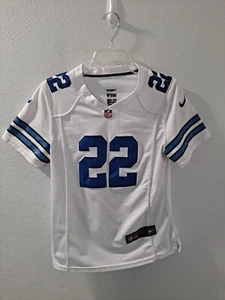 Nike On Field Dallas Cowboys Emmitt Smith #22 Youth White Jersey Large 14/16 - Picture 1 of 8