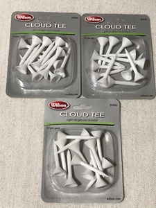 Wilson W486 Cloud Tee White Golf Tees 3 Packs of 12 each 36 Total Tees NEW - Picture 1 of 3