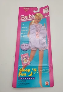 VTG Barbie Sleep N Fun Fashions Outfit #68021-91 Purple Pink Negligee Nightie 95 - Imagen 1 de 5