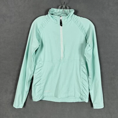 Sunice 1/4 молнии пуловер женщин M Aqua длинным рукавом ветровка шесть слоев - Изображение 1 из 4