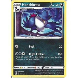 115/196 Honchkrow : Rare Card : Pokemon Trading Card Game : SWSH-11 Lost Origin - Picture 1 of 3