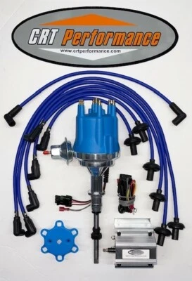 CHEVY CORVAIR 140 145 164 FLAT 6 HEI DISTRIBUTOR BLUE + 60K Coil + 8MM USA WIRES - Image 1 of 4