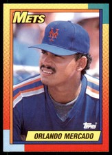 1990 TOPPS TRADED ORLANDO MERCADO NEW YORK METS #73T