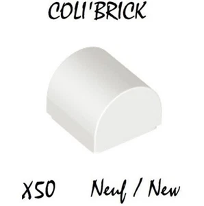 Lego 49307 - 50x Steine / Hang, gebogen 1x1x2/3 ohne Noppen - Blanc / Weiß - NEU - Bild 1 von 1