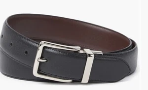 Cinturón de cuero reversible para hombre Cole Haan marrón/negro XL 129919 venta al por menor $80 nuevo con etiquetas - Imagen 1 de 7