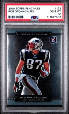 Topps Platinum Rob Gronkowski #122 2010 RC PSA 10 GEMA New England Patriots Foto 1 de 2