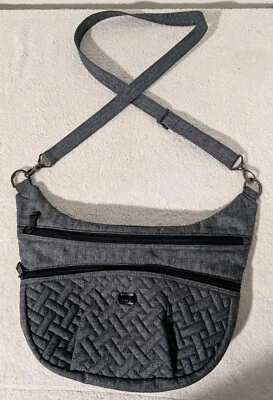 Lug Hippy Crossbody Shoulder Bag Quilted Gray - Image 1 of 4