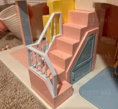 3D Printed Reproduction Railings for 1991 Playskool Dollhouse, Stronger spindles - Image 1 of 3