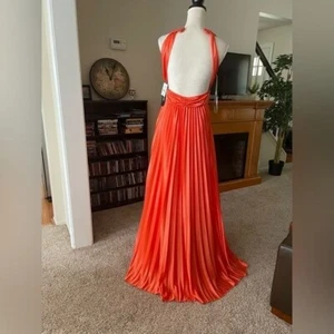 Women’s Open Back Rhinestone Shimmering Prom Dress Princess Glam Maxi Size 2 - Picture 1 of 14