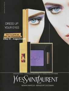 vintage YVES SAINT LAURENT Beauty 1-Page PRINT AD 1993 beautiful blue eyes - Picture 1 of 1
