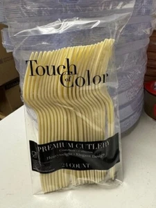 Ivory  Premium Cutlery Plastic Forks 24ct. Party Supply New!!! - Picture 1 of 2