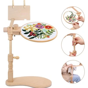 Embroidery Hoop Stand, 360° Adjustable Sitting Cross Stitch Stand, Easy to Us... - Picture 1 of 8