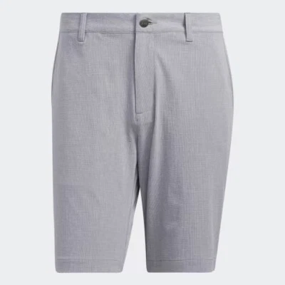 Men's $75 adidas Crosshatch Golf Shorts HA6225 Grey Three White Size 40 - Изображение 1 из 4