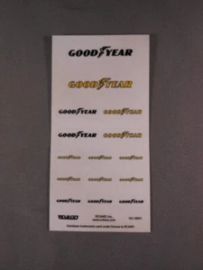 RC4WD 1/10 Scale GOOD YEAR Tires Sticker Sheet 15 SMALL RC Body Decals total - Picture 1 of 2