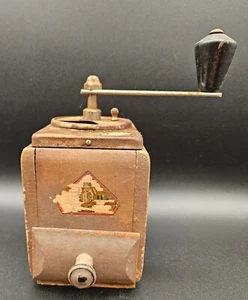Vintage BE HA Bernhard Hand Crank Coffee Grinder Mill One Drawer - Picture 1 of 11