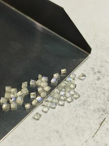 Colorful Rainbow Moonstone Square Gem 2x2mm - Authentic Indian Origin - Picture 1 of 10