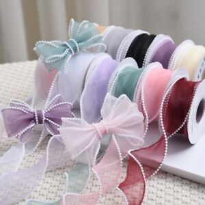 DIY Pearl Fishtail Gauze Pearl Edge Baking Lace Ribbon  Gift