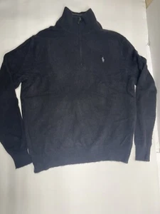 POLO RALPH LAUREN YELLOW CABLE KNIT 90% WOOL 10% CASHMERE SWEATER SIZE L - Picture 1 of 6