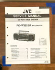 Manuel d'entretien de la boombox stéréo portable JVC PC-W222BK *original*