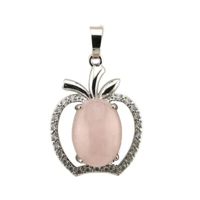 Colgante de piedra de manzana para hacer joyas collar chakra curativo cristal fruta Foto 1 de 4