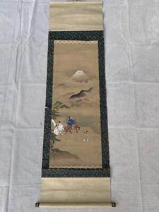 antike japanische Gemälde Schriftrollen mit Signatur & Siegel 伊川院法原 Isenin Hogen Lot2# - Bild 1 von 11