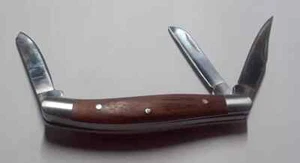 Winchester Stockman 3 1/2" three blade folding pocket knife brown - Picture 1 of 5