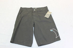 HURLEY Boys BLACK BIG EMBROIDERED LOGO CHINO SHORTS NWT Sz 16 Waist 29 $38 - Picture 1 of 6