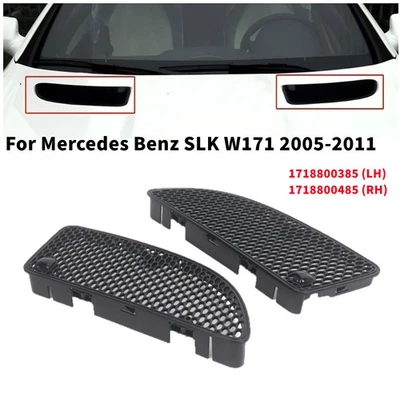 2x Front Side Hood Grille Cover Vent Panel For Mercedes Benz SLK W171 2005-2011 — 第 1/4 张图片