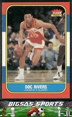 Doc Rivers 1986-87 Fleer #91 Atlanta Hawks - Image 1 of 2